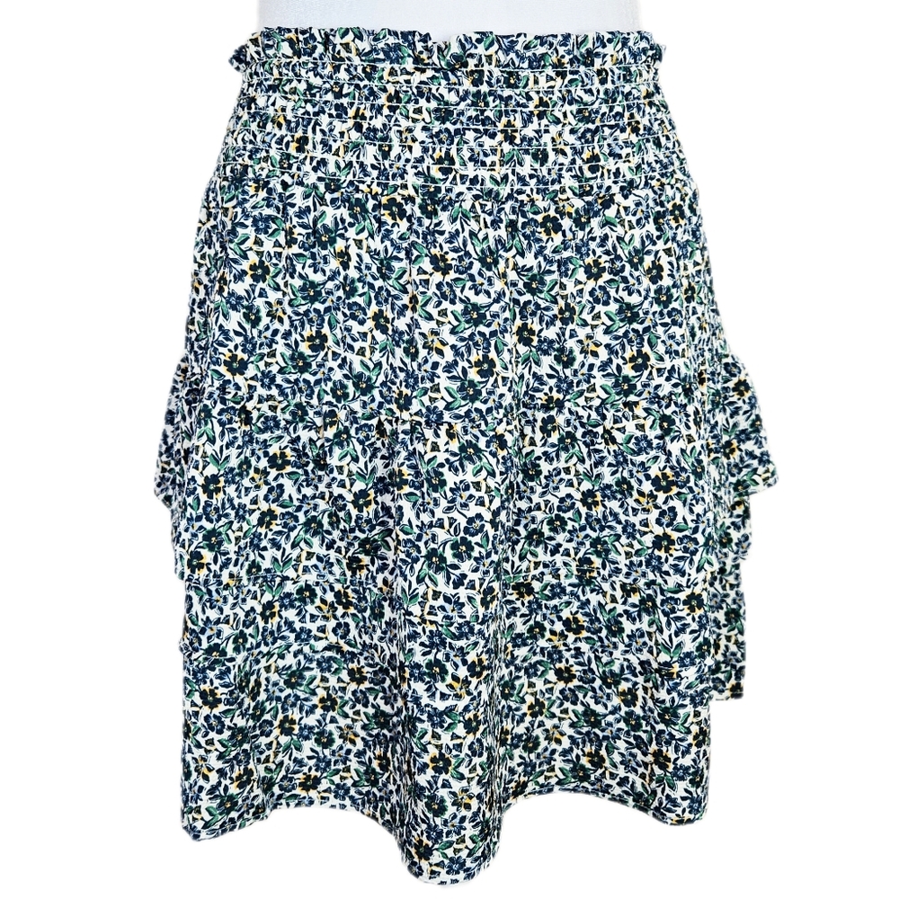 Copper Key Floral Ruffle Skirt Girls 12-14 Tiered Spring Cottagecore Elastic